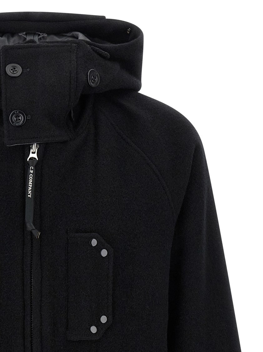 C.P. Company Hooded Wool Jacket With Integrated Goggles