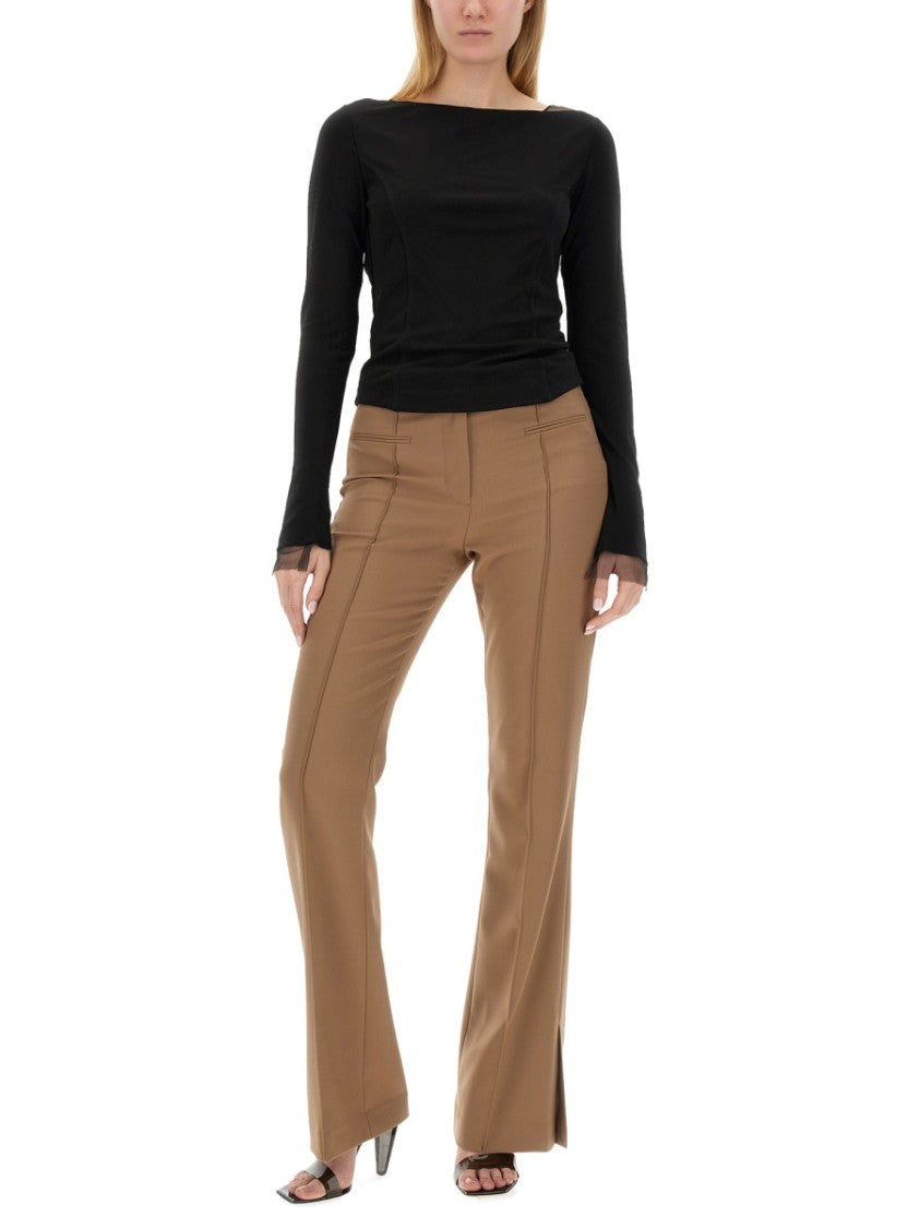 Helmut Lang Boot Cut Slim Fit Pants