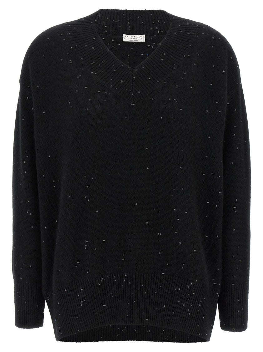 Brunello Cucinelli Cashmere And Silk V-Neck Sweater