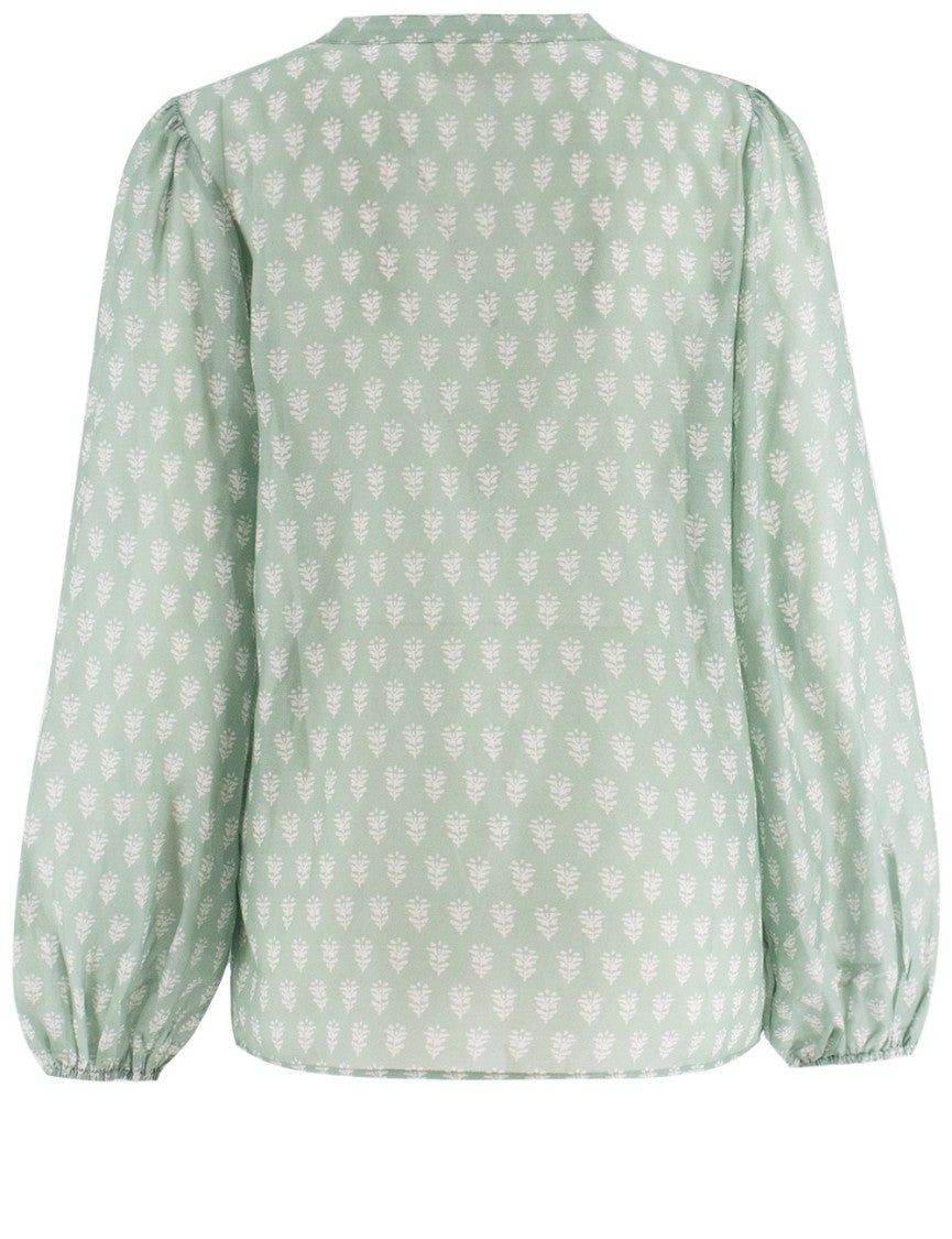 Mc2 Saint Barth Floral Pattern Oversize Shirt With Elasticated Cuffs