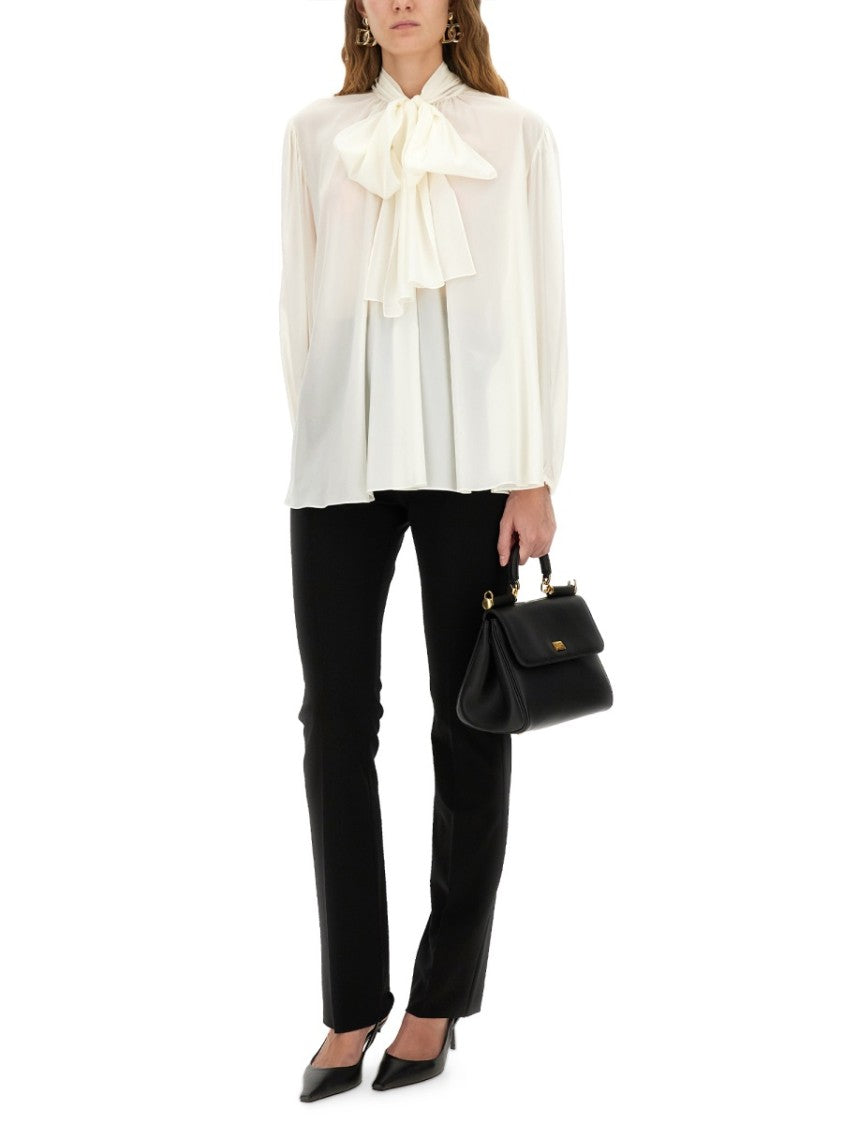 Dolce & Gabbana Silk Shirt With Scarf