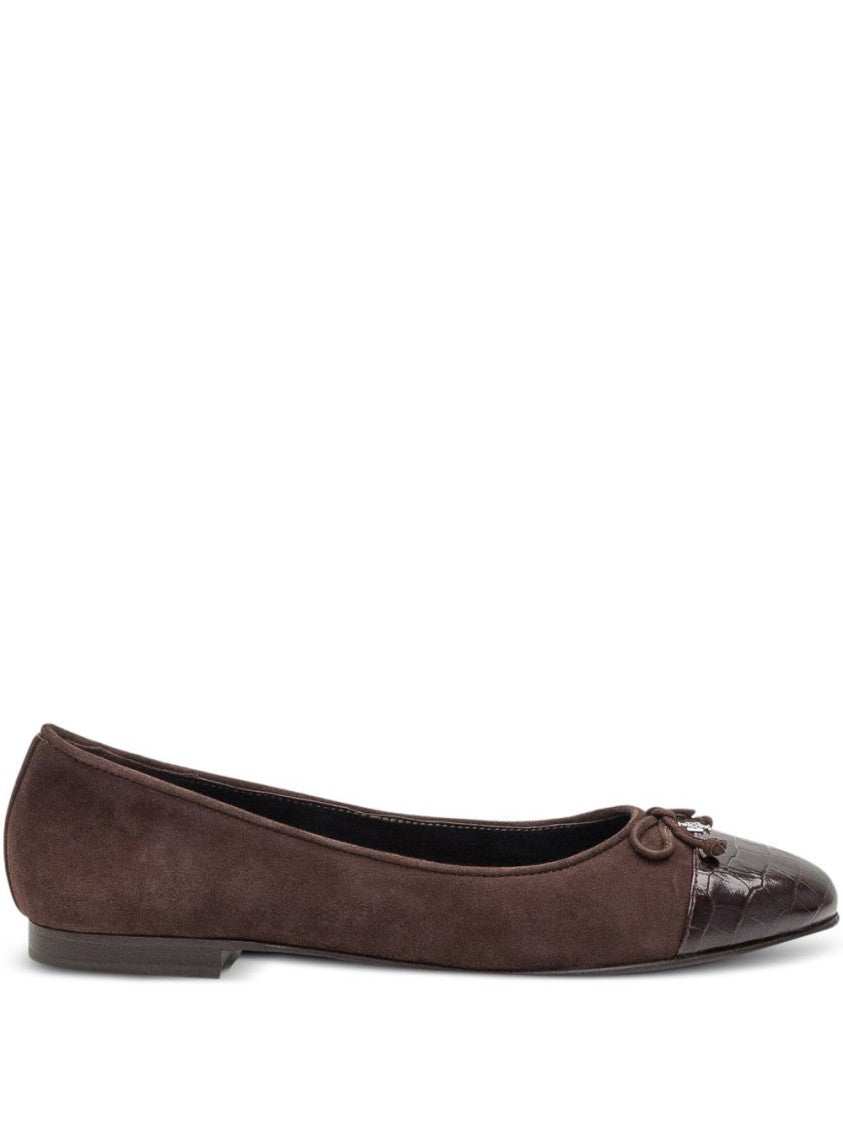Tory Burch Ballerina Flats With Contrasting Toe