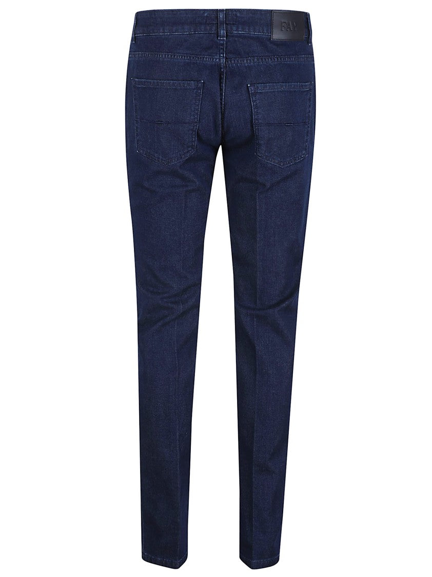 Fay Slim-Fit Denim Pants With Classic Five-Pocket Design