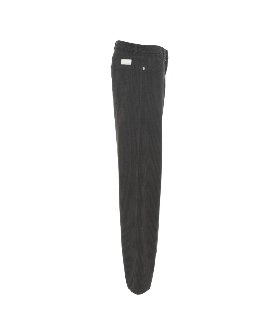 Nine In The Morning Wide-Leg Corduroy Trousers With Five-Pocket Design