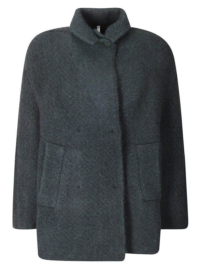 Boboutic Knitted Double-Breasted Jacket With Notched Lapels