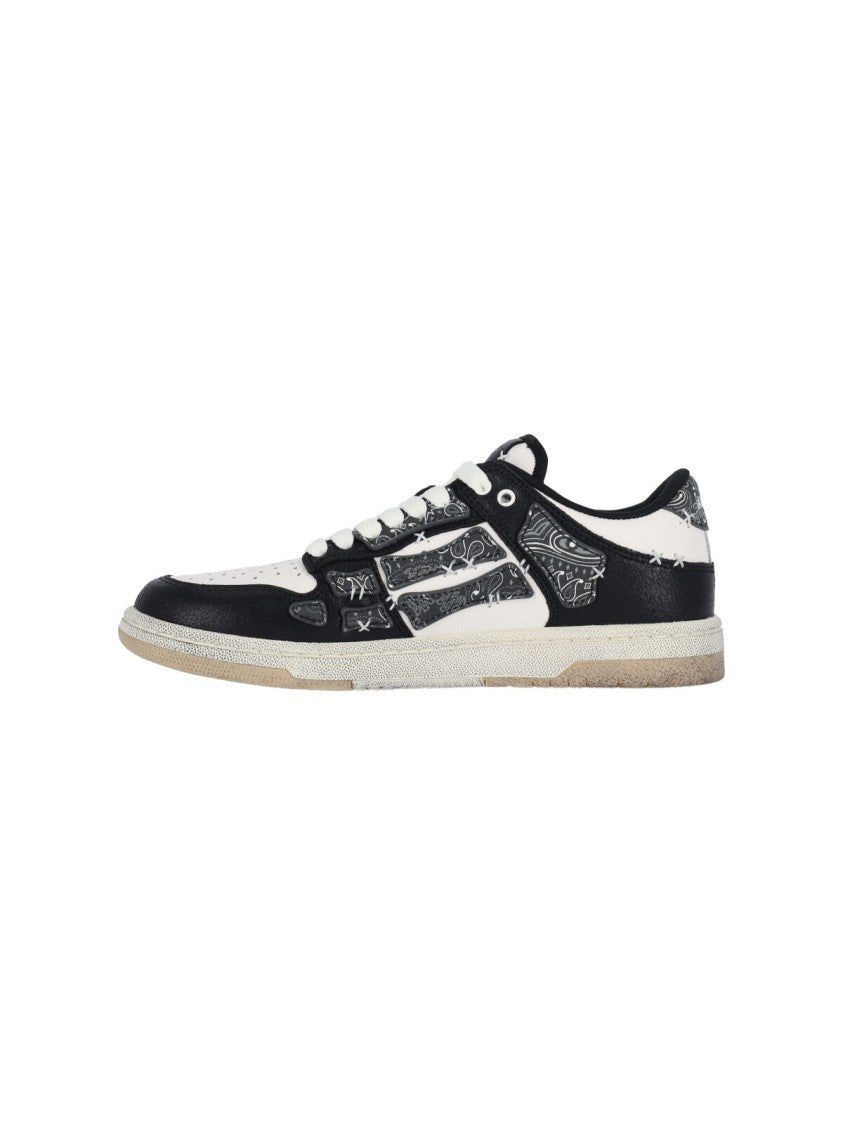 Amiri Low-Top White Leather Sneakers With Contrast Detailing