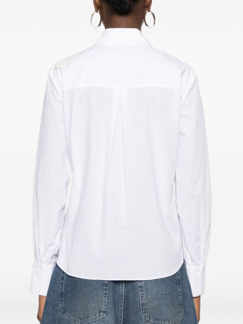 Blugirl Classic Button-Down Shirt With Delicate Floral Embroidery