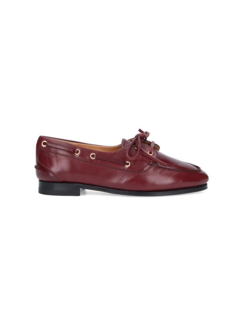 Bally Buffalo Leather Slip-On Moccasins With Tonal Logo Detail