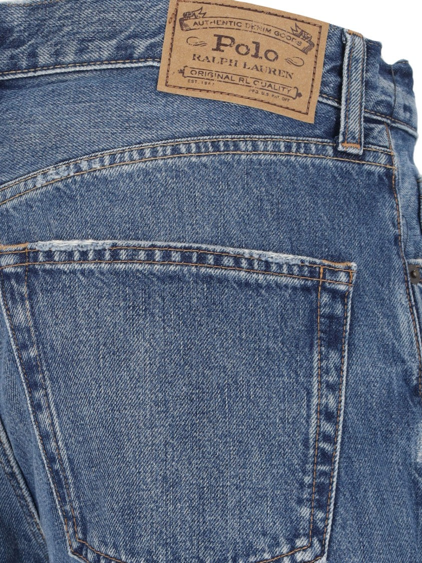 Polo Ralph Lauren Straight Fit Destroyed Jeans – Blue