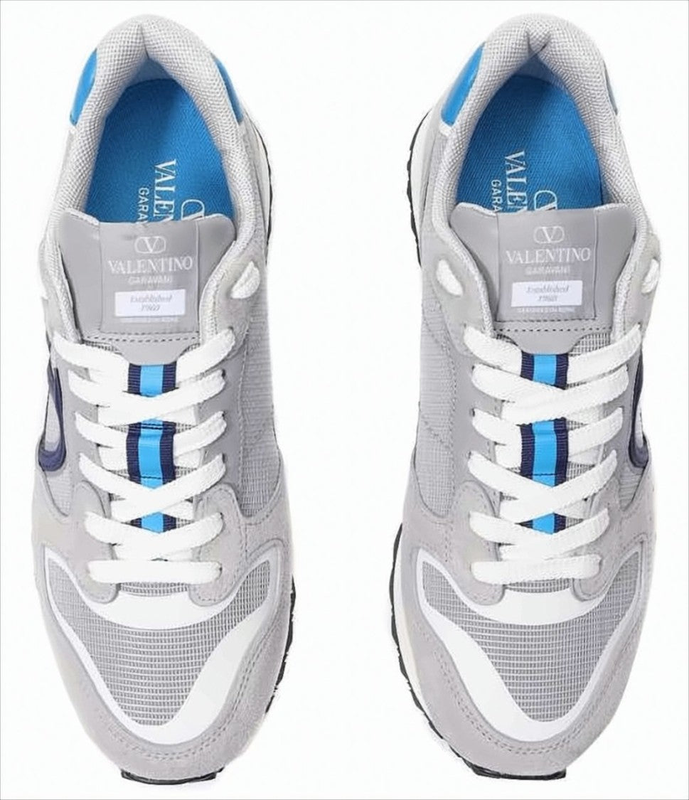 Valentino Garavani Layered Sneakers In Leather, Suede, And Mesh