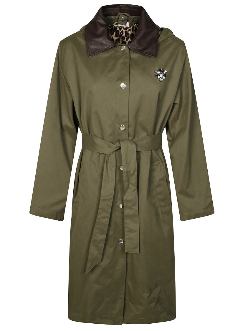 Liu Jo Trench Interno Staccabile Animalier Militare