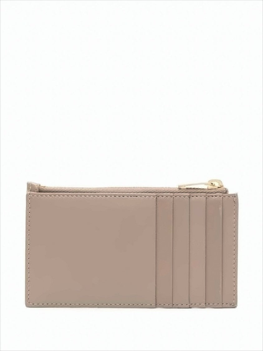 Saint Laurent Chevron Quilted Calf Leather Card Wallet