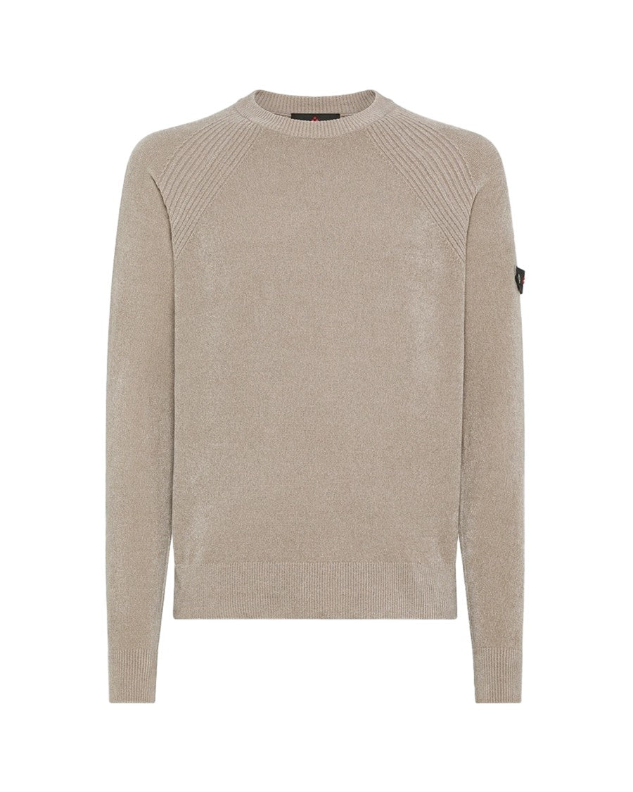 Peuterey Plush Crewneck Knit Sweater With Ribbed Detailing