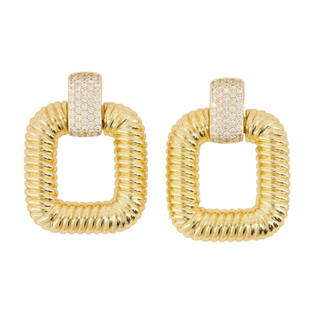 Self-Portrait Knocker Earrings - Metal - Gold