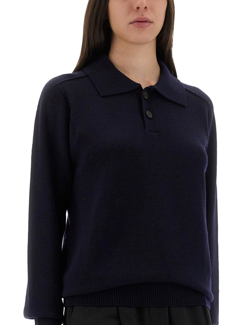 Studio Nicholson "Inverness" Shirt With Polo Collar