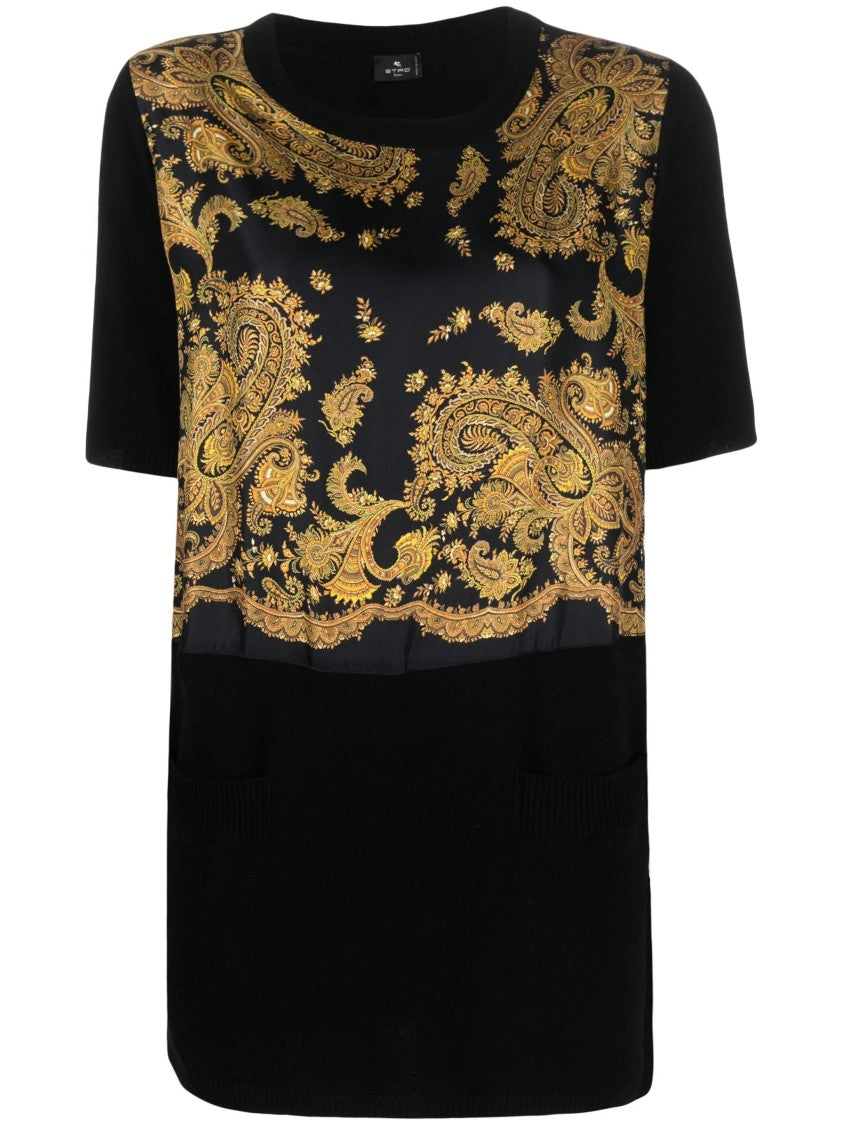 Etro Short Sleeve T-Shirt With Paisley Design