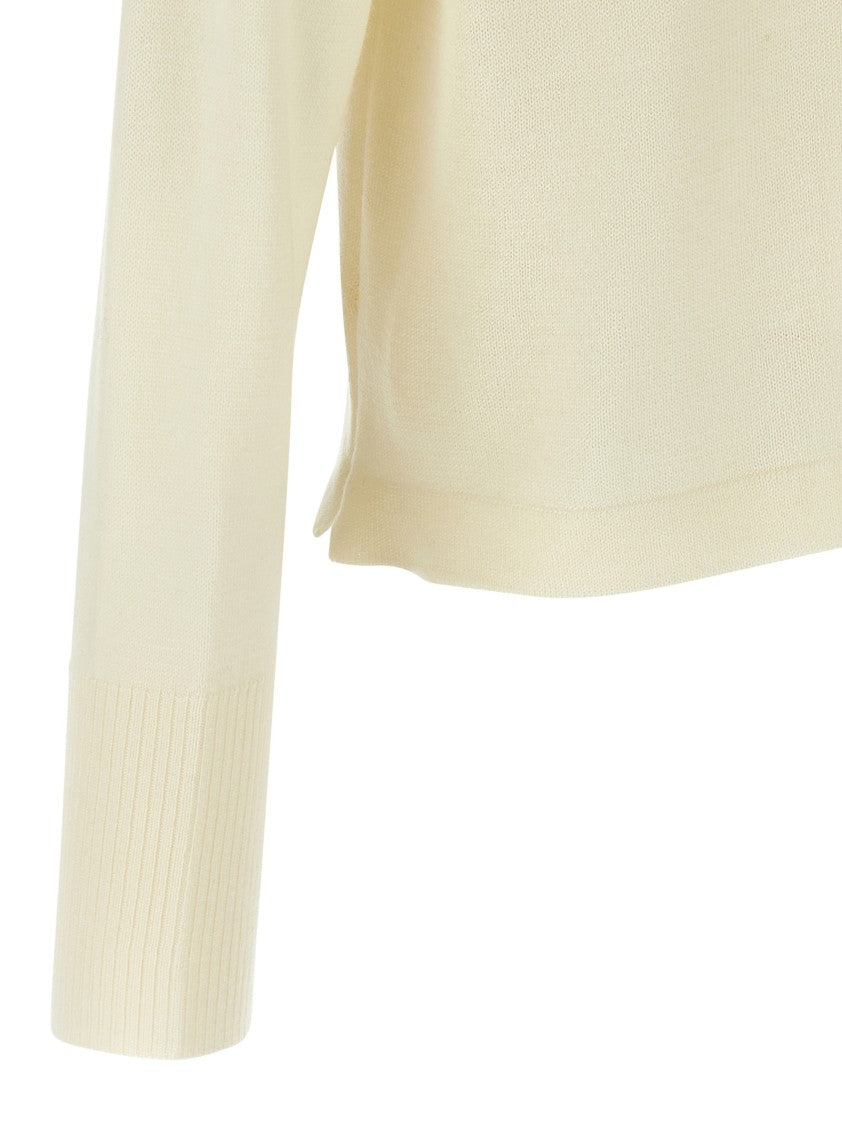 Ma'ry'ya Wool Sweater With Relaxed Fit And Chest Pocket