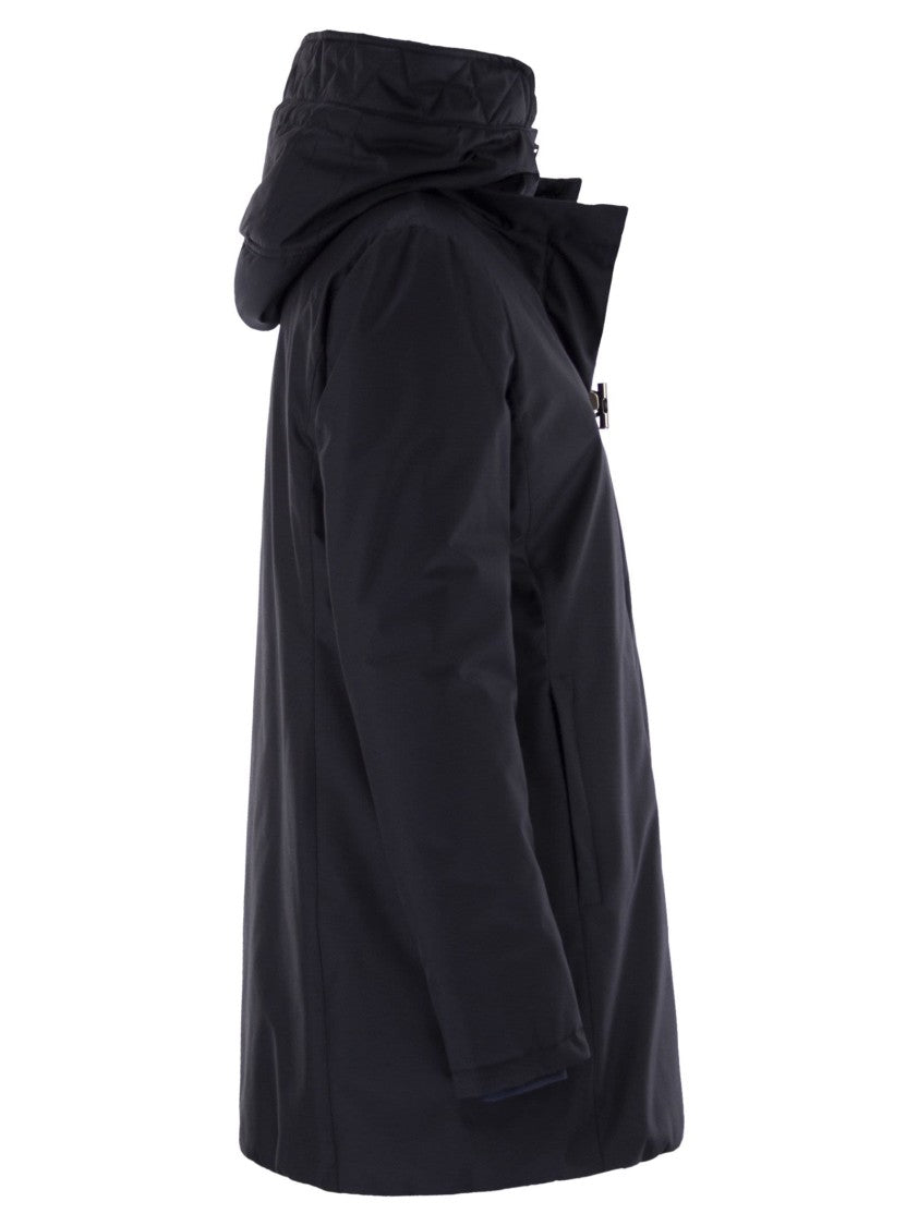 Fay Technical Gabardine Toggle Coat