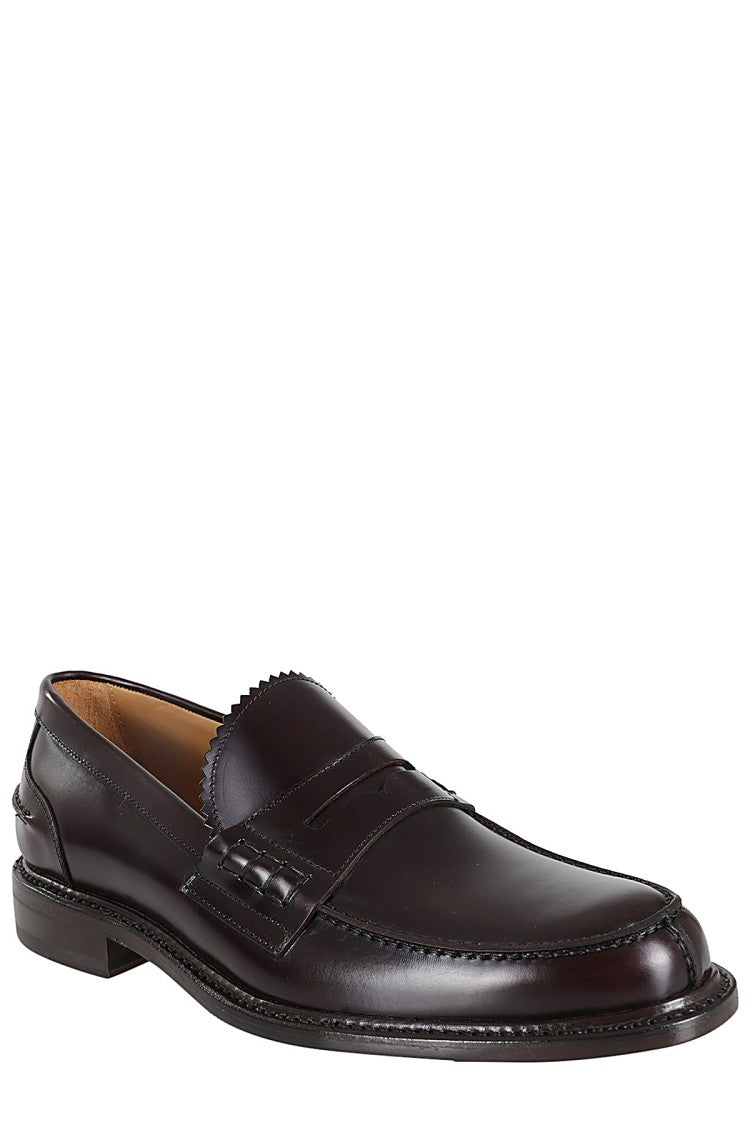 John Spencer Almond Toe Brown Leather Loafers