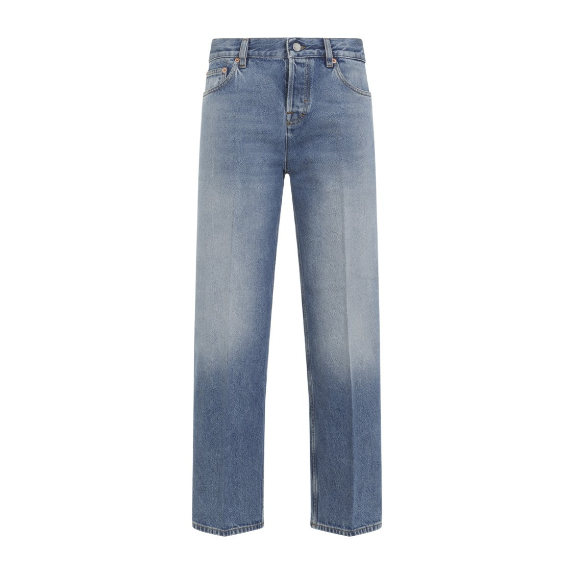 Gucci Mid-Blue Straight-Leg Jeans With Subtle Fading