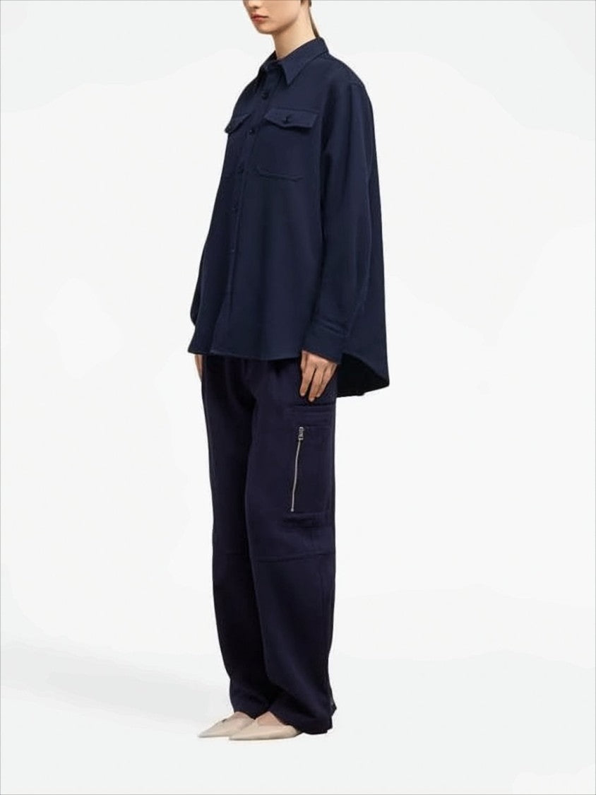 Ami Structured Wool Jacket With Classic Collar