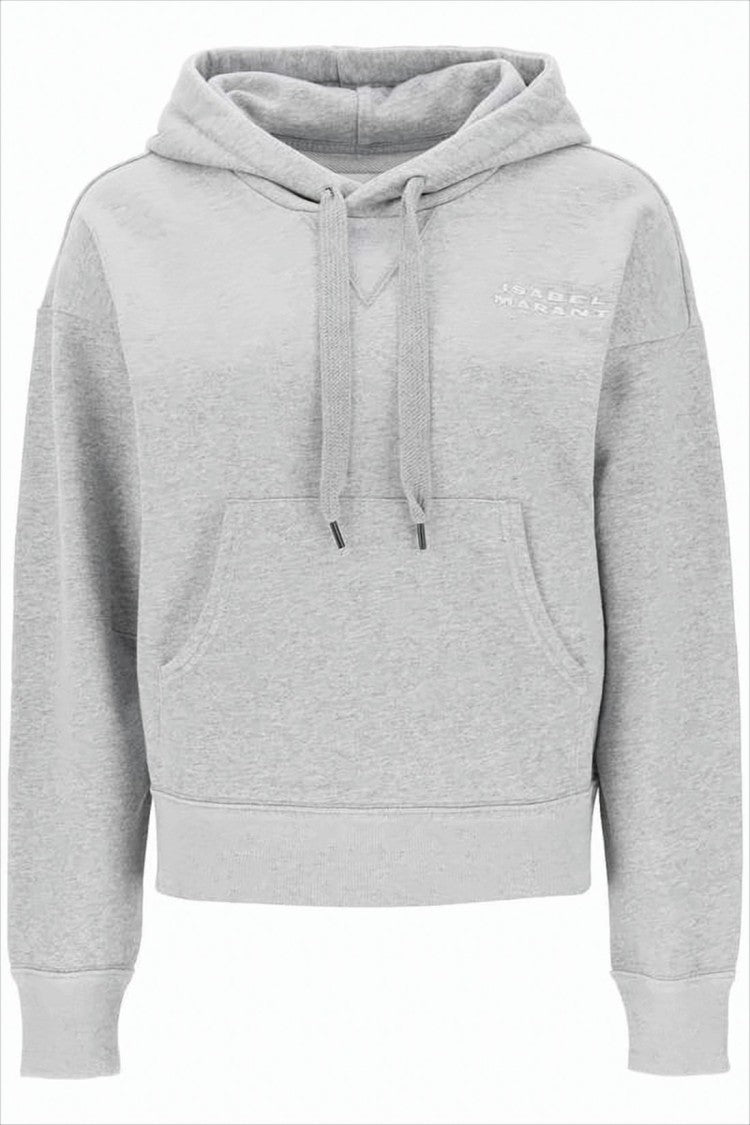 Isabel Marant Relaxed Fit Cropped Hoodie With Drawstring