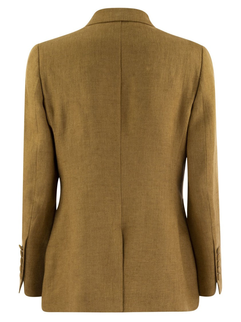 Saulina Assunta - Double-Breasted Linen Jacket