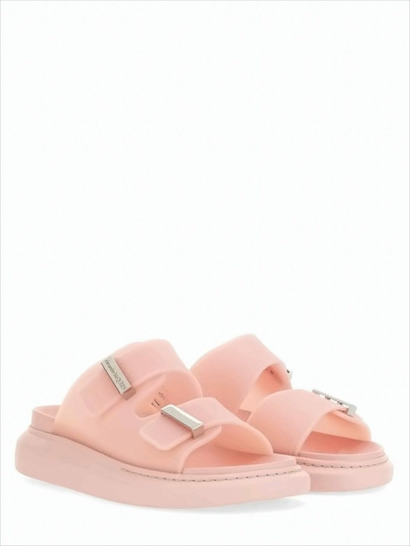 Alexander Mcqueen Slip-On Mules With Metallic Buckle Detail