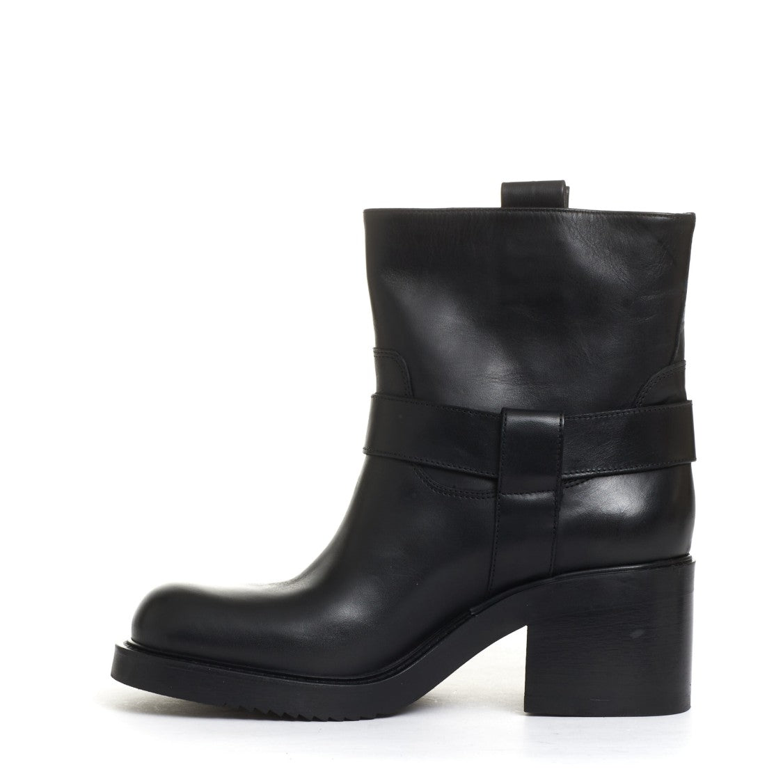 Elena Iachi Low Biker Buckles And Zipper Silver Heel 60 Mm