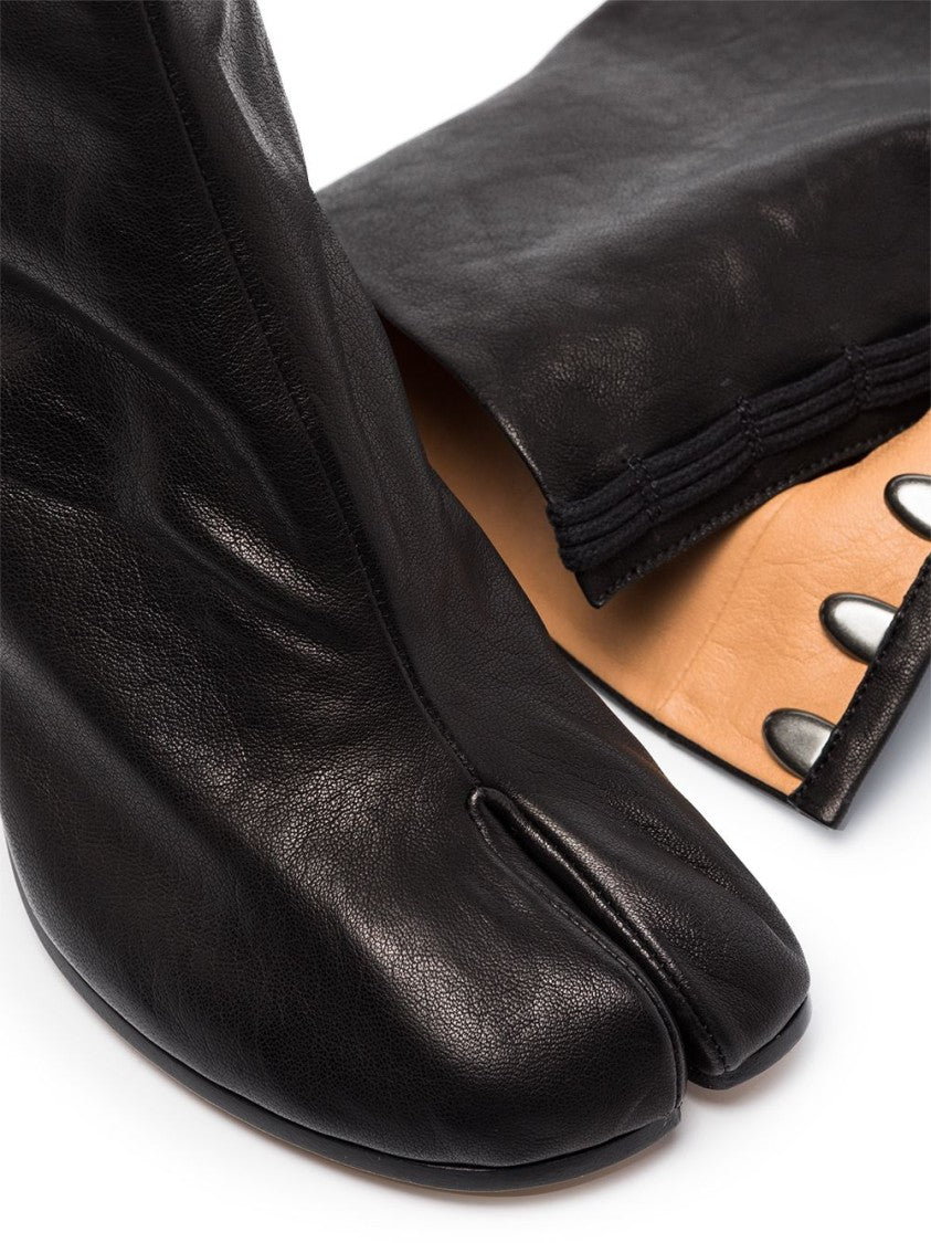 Maison Margiela Tabi Ankle Boots With Unique Tabi Toe Design And Block Heel
