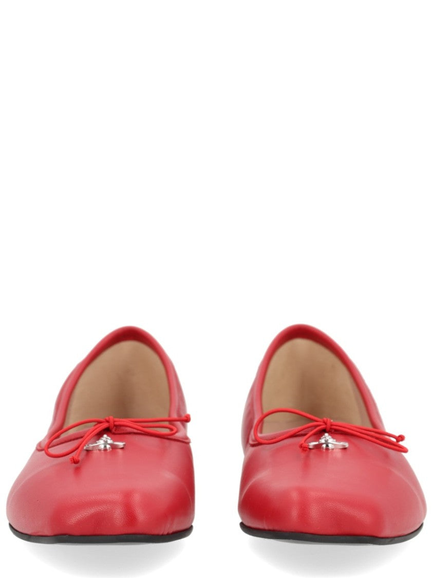 Vivienne Westwood Pointed Toe Red Flats