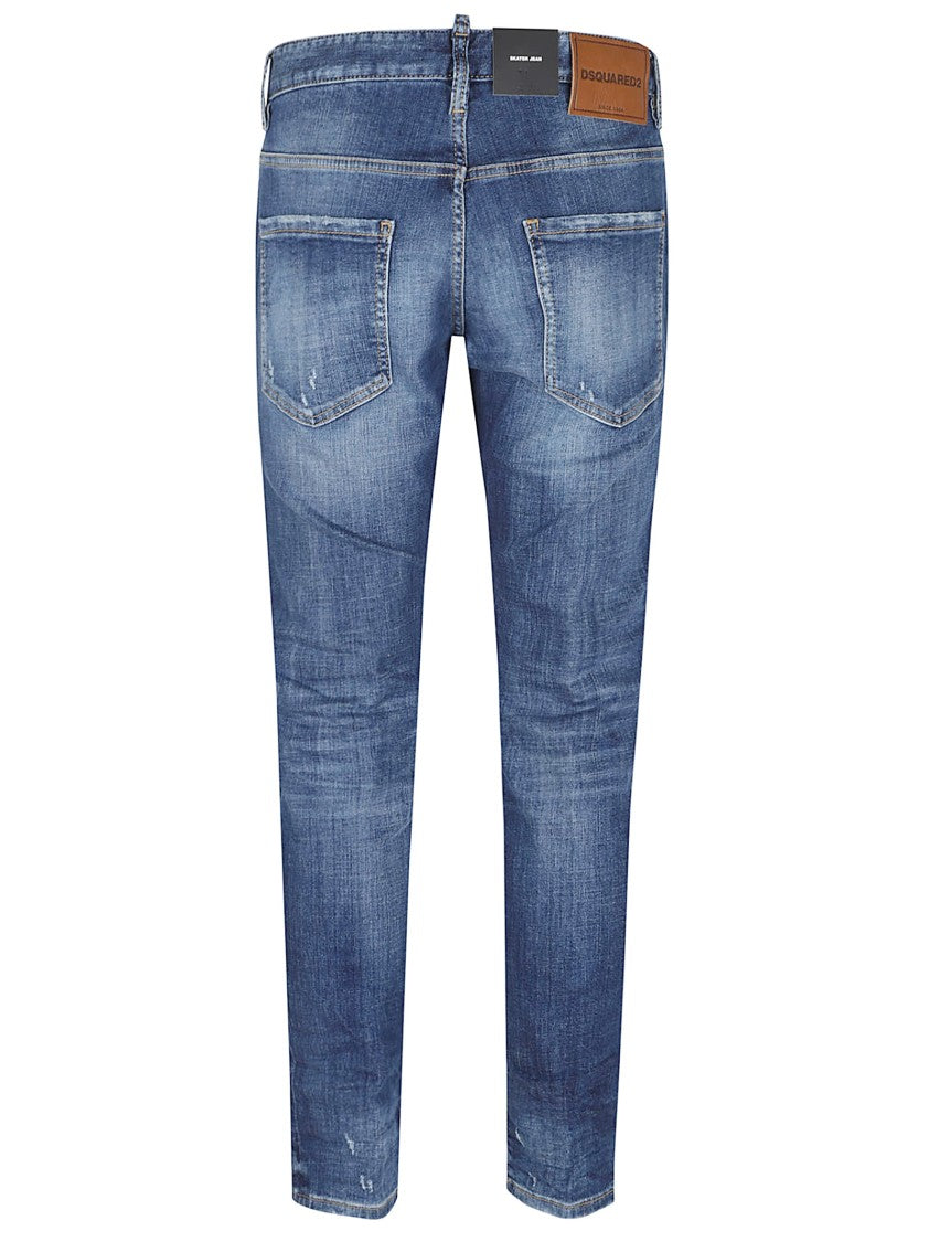 Dsquared2 Slim Fit Skater Jeans With Worn-In Finish