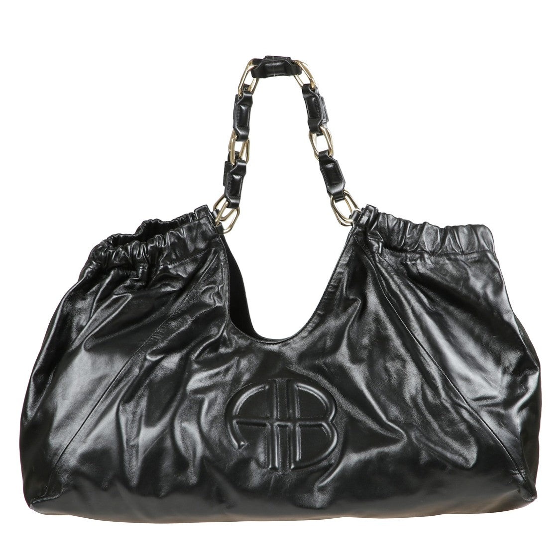 Anine Bing Oversized Nappa Leather Tote With Gold-Tone Hardware