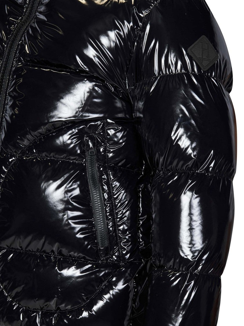 Herno Glossy Nylon Down Jacket With Drawstring Hood