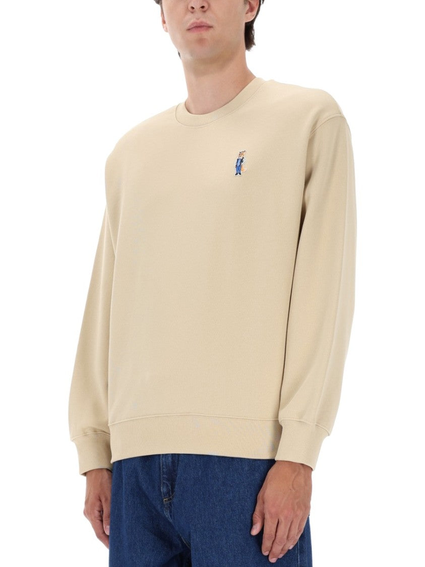 Maison Kitsuné Relaxed Fit Crew Neck Sweatshirt