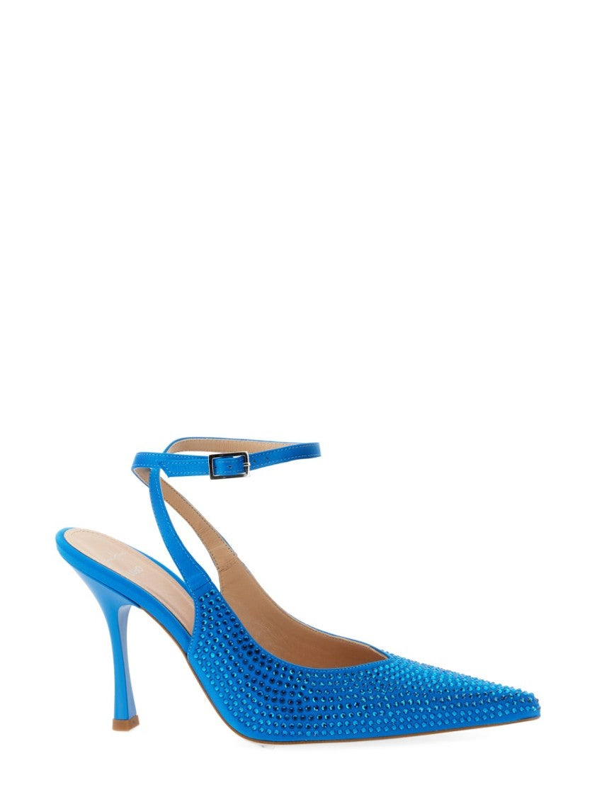 Leonie Hanne X Liu Jo Satin Slingback Heels With Hourglass Design