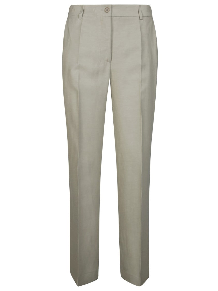 Parosh Tailored Straight-Leg Pants With Mid-Rise Waist