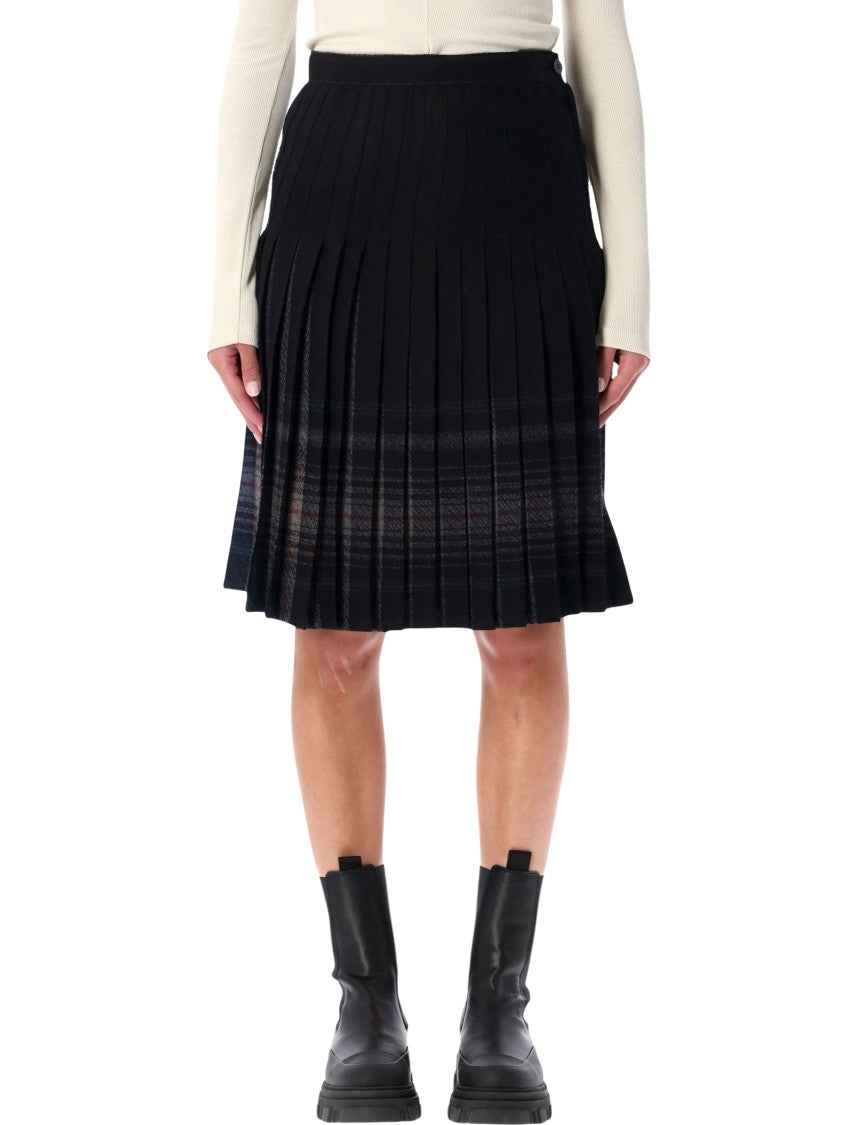 Low Classic Plated Midi Skirt Revrsibile