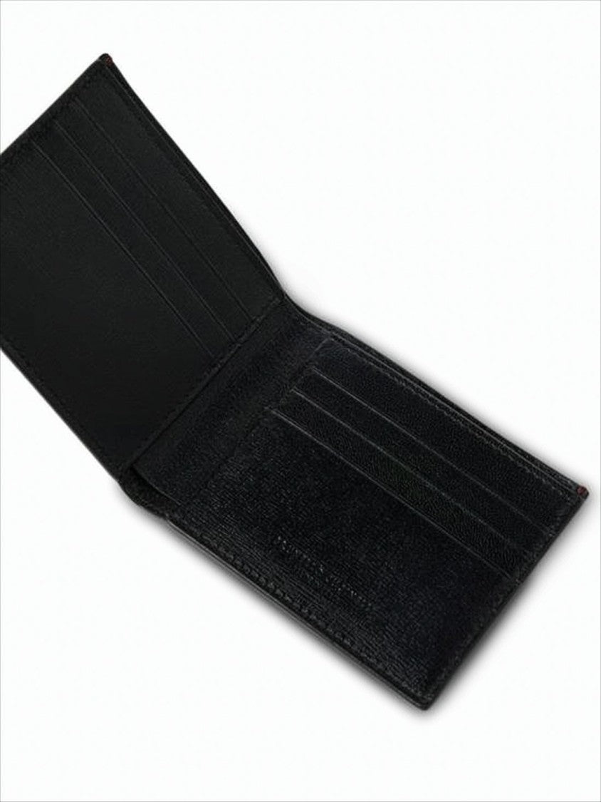 Brunello Cucinelli Smooth Goatskin Leather Bifold Wallet With Embossed Logo