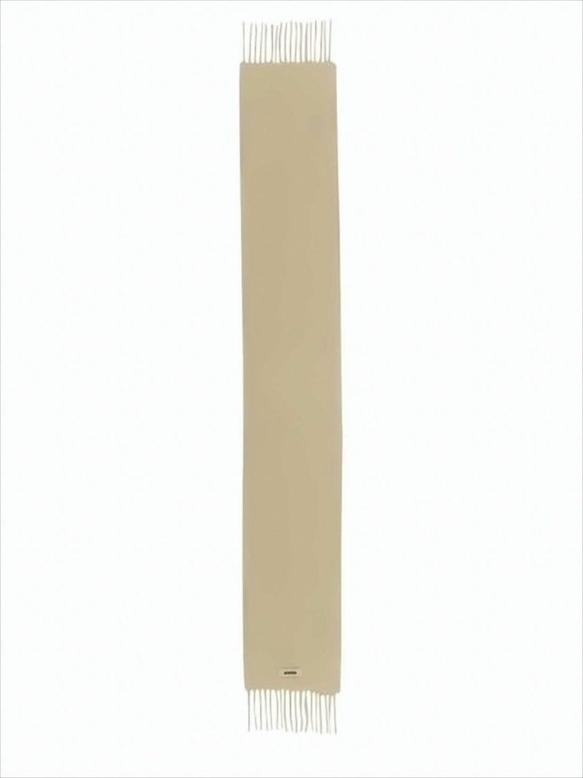 Jacquemus Fringed Rectangular Scarf With Minimalist Design