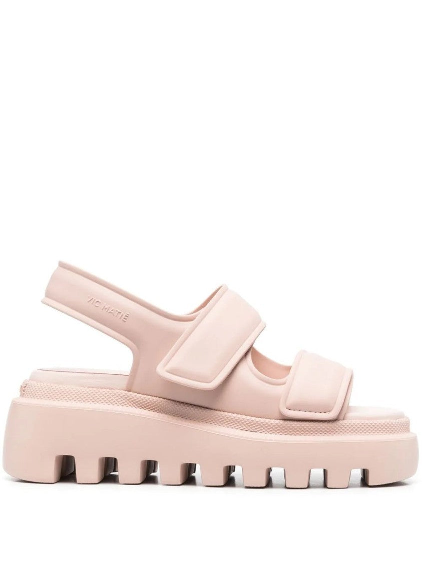 Vic Matié Pink Casual Open Flat Sandals