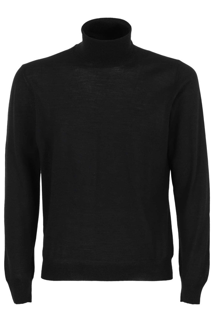 Tagliatore Blue Wool-Silk Sweater