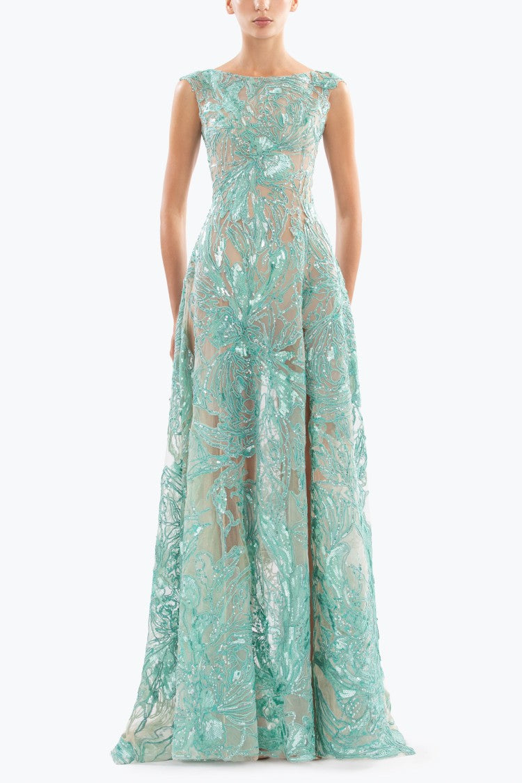 Saiid Kobeisy Embroidered Long Dress