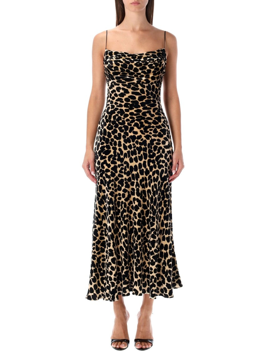 Balmain Strap Long Dress Leo