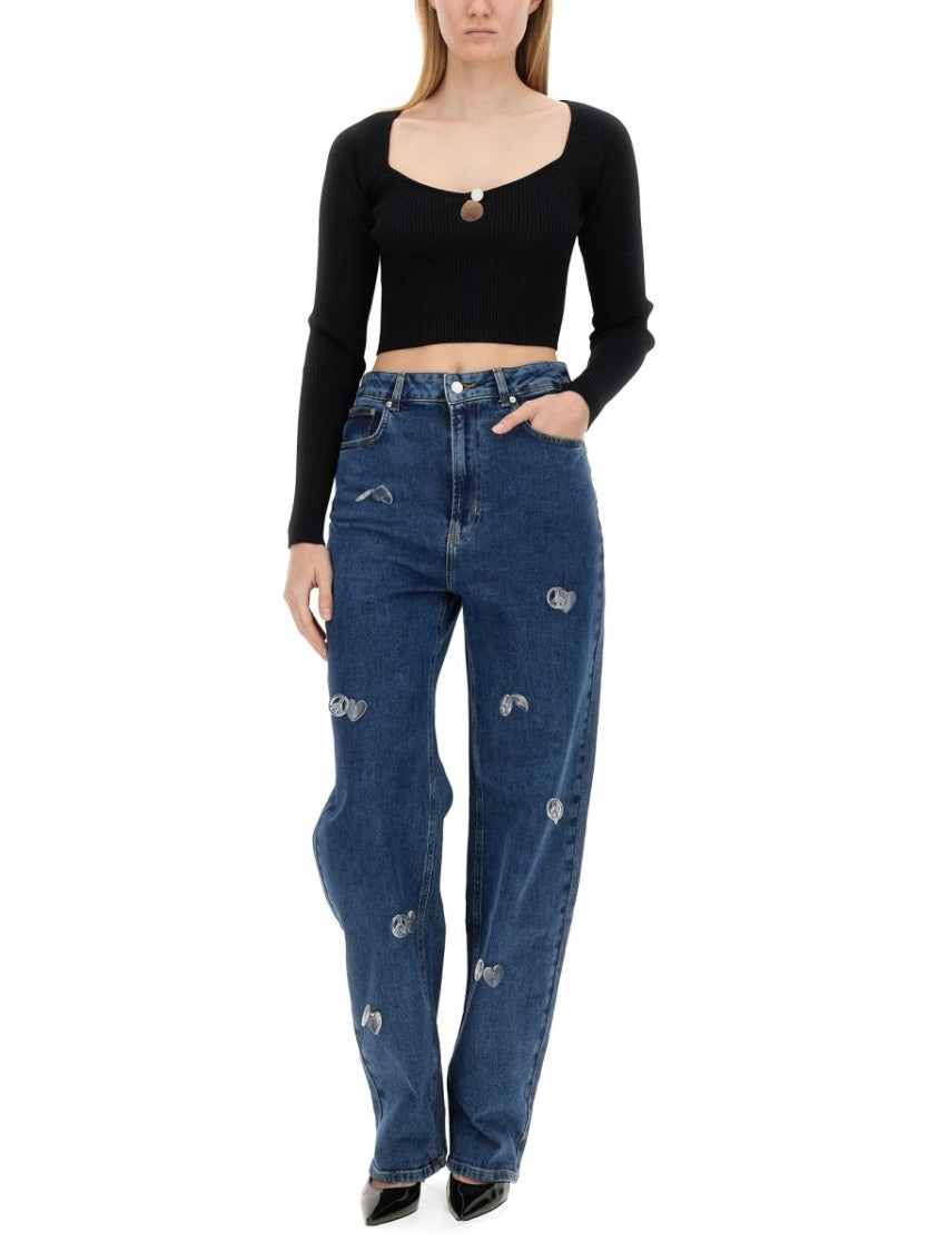 Moschino Ribbed Crop Top