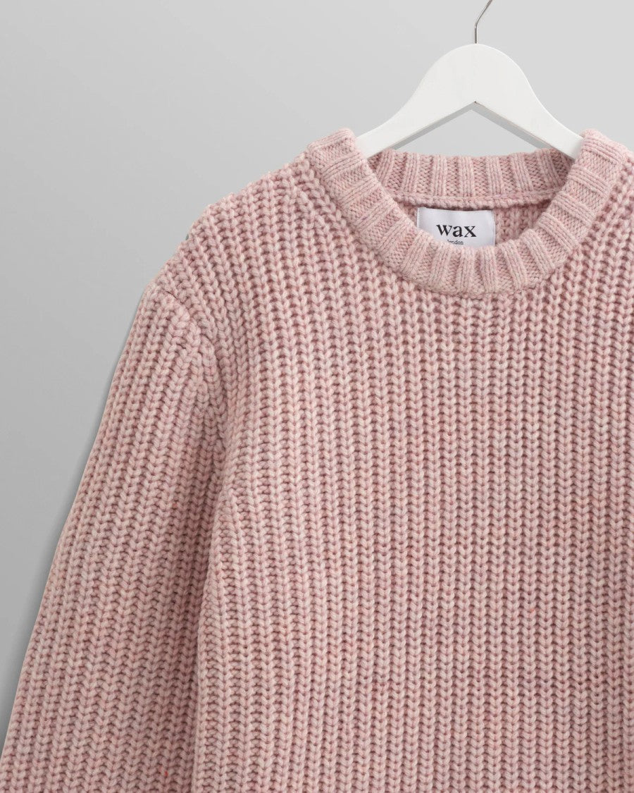 Wax London Textured Heavyweight Knit With Double-Layer Ribbed Neckband