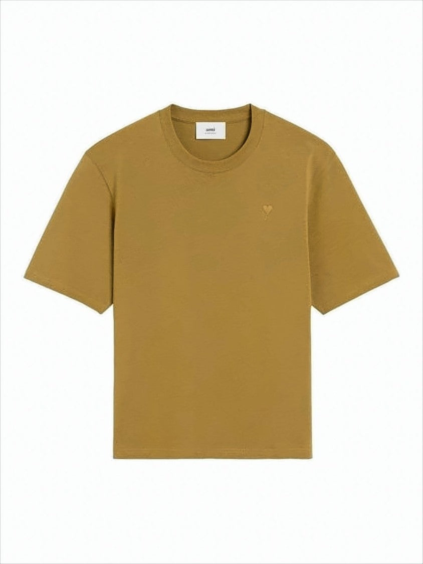 Ami Boxy-Fit Short-Sleeved T-Shirt With Subtle Logo