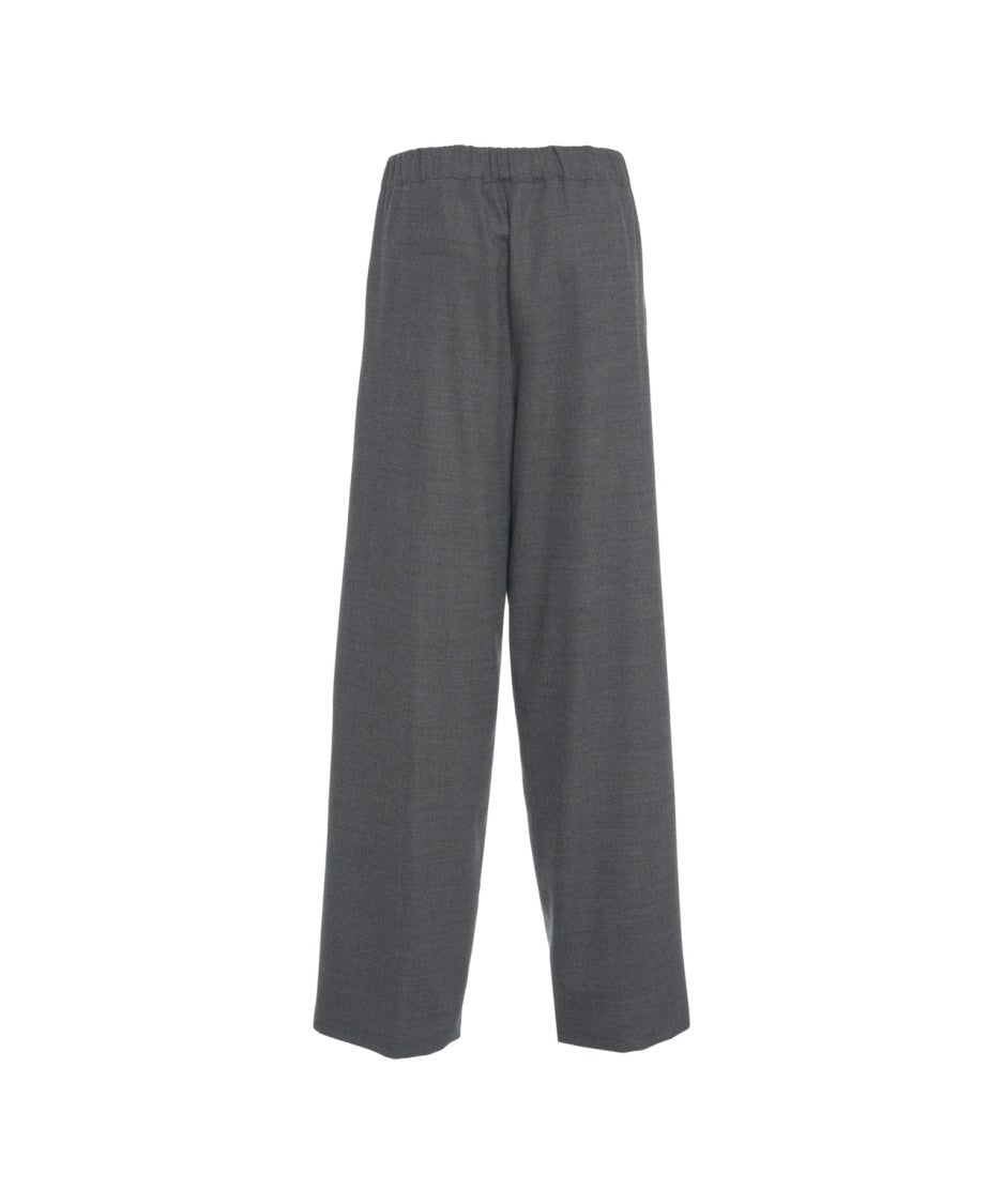 Jucca Wide-Leg Trousers With Drawstring Closure And Textured Fabric