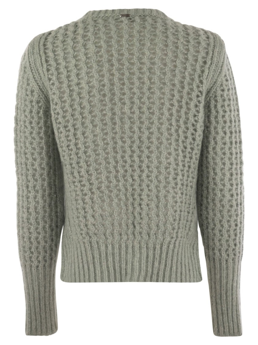 Herno Knitwear In Alpaca And Wool Yarn