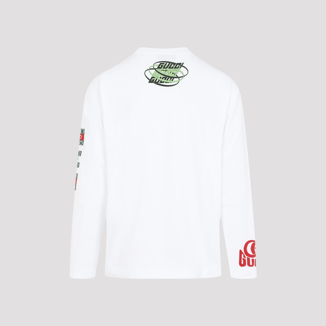 Gucci White Cotton Printed Logo T-Shirt